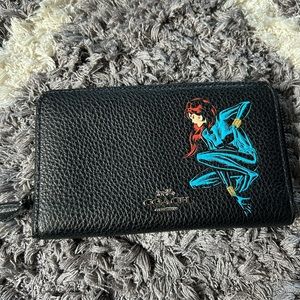 Coach x Marvel (Black Widow) medium zip wallet